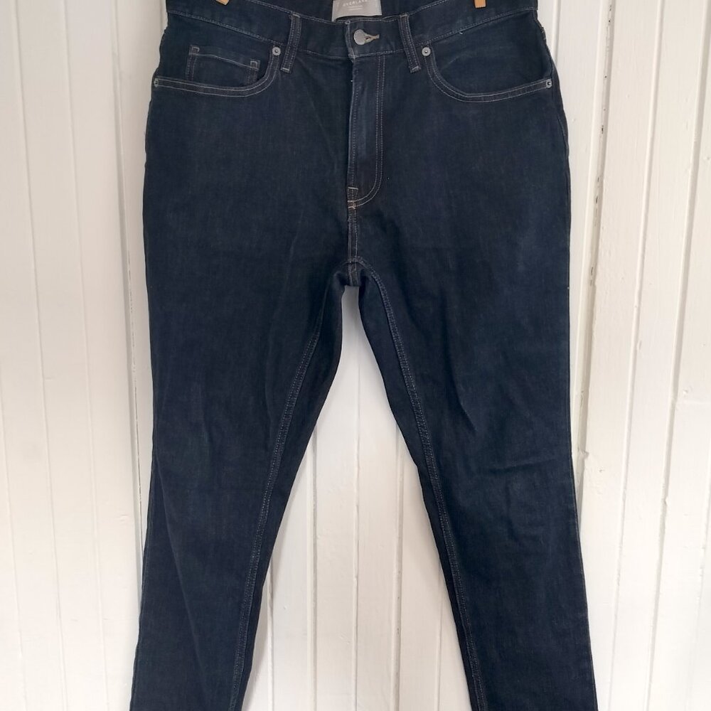 Everlane Men’s Slim Fit Organic Cotton Jeans – Dark Blue – 32x32
